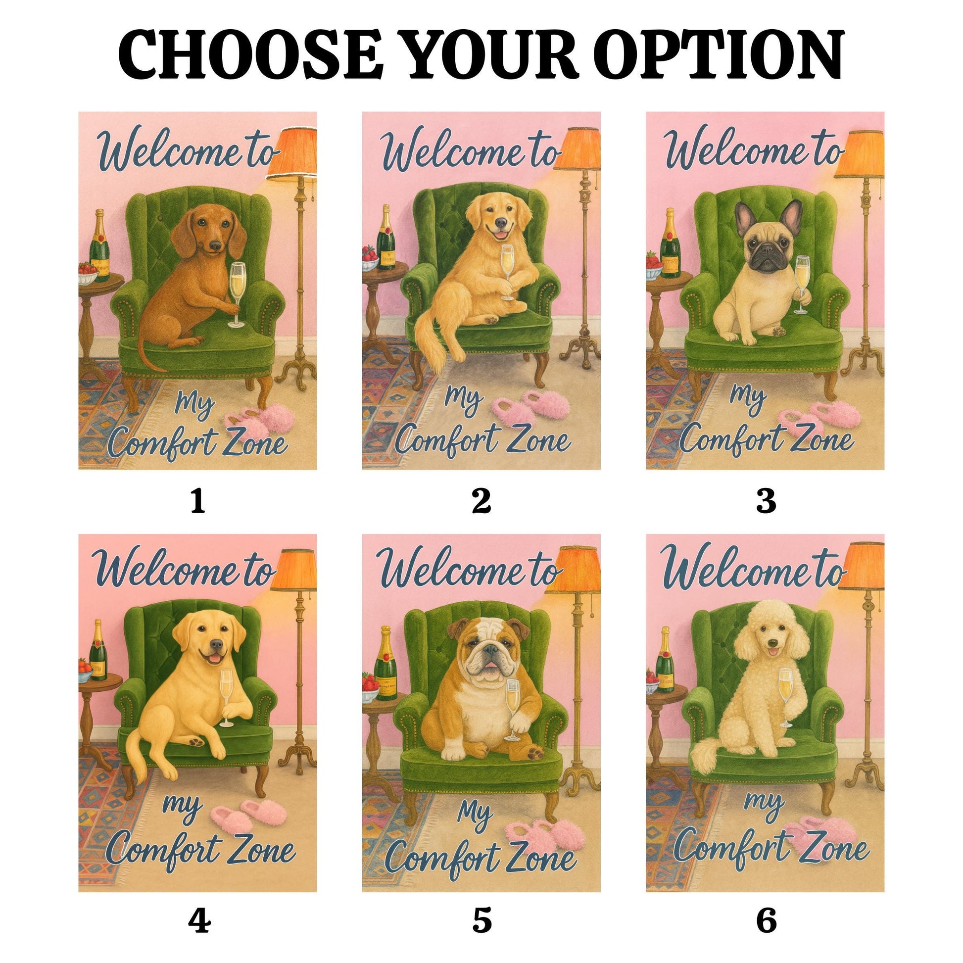 PERSONALIZABLE Dog Garden Flag, Welcome to My Comfort Zone Yard Decoration, CUSTOMIZABLE Pet Lover Outdoor Decor, Housewarming Gift Idea