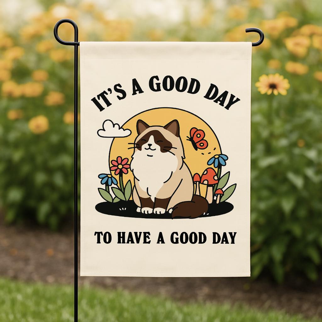 Personalizable Cat Garden Flag, Customizable Outdoor Yard Banner, Cute Kitty Home Decor, Pet Lover Gift, Personalized Cat Lover Decoration